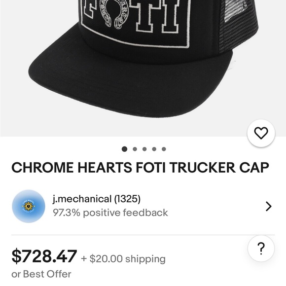 Chrome hearts hat foti 100% authentic - Picture 11 of 12